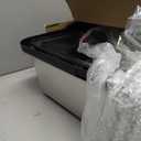 XXXL Stainless Steel Litter Box, 28"x20"x18" Extra Large Fully Enclosed High Sided Metal Cat Litter Box with Filtered Grid, Step, Scoop, Non-Sticky, Non-Odor, Easy Cleaning (Black)