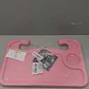 EcoNour 2 in 1 Car Steering Wheel Desk | Steering Wheel Tray for Laptop and Food | Pink Table Tray for Eating with Drinks Holder | Car Accessories