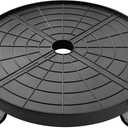 16 Inch Plant Caddy with Wheels Outdoor Indoor, Large Rolling Plant Stand for 500lb Heavy Duty Flower Pots, Round Plant Rollers Lockable Potted Planter Dolly, Black