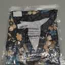 Romanstii Women's Short Sleeve V-Neck T-Shirts Ladie Blouse Tops, Black Daisy, M