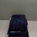 HOMEIDEAS Bathroom Rugs Sets 3 Piece, Super Soft and Absorbent Non Slip Microfiber Toilet Bath Mat with U-Shaped (Navy Blue) (1'4" x 2'8" (16"x24"+20"x32"+U Shape 20"x24"))