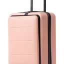 Coolife Luggage Suitcase Piece Carry On ABS+PC Spinner Trolley with pocket Compartmnet(Sakura pink, 20in(carry on))