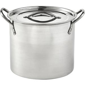 IMUSA Stainless Steel Stock Pot with Lid, 20 Quart, Silver, 20.6 Quarts