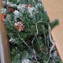 6ft Pre-lit Artificial Christmas Tree Slim Artificial Xmas Tree with 300 LED Light