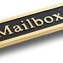 Mailbox Brass Door Sign. Traditional Style Home Dcor Wall Plaque Handmade By The Metal Foundry UK.