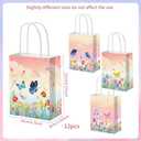 JeVenis 12 PCS Wildflower Party Favor Gift Bags Treat Candy Goodies Bags for Floral Flower Bridal Shower Baby Shower Birthday Wedding Party Supplies