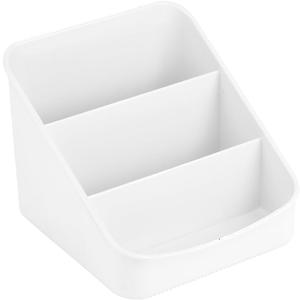 iDesign Linus BPA-Free Plastic 3-Tier Packet Organizer - 6.25" x 5.75" x 5", White  