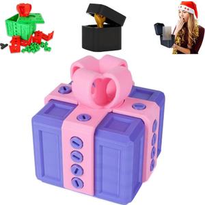 The Prank Box Hilarious Screw Challenge with Finger Surprise, Annoying Gift Box with Screws, Perfect Gag Gift, Annoying Funny 3D Printed Screw Gifts Boxes Ideal for Christmas, All Occasions (Purple)