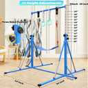 FC FUNCHEER Foldable Gymnastics Bar,5FT Horizontal bar,Adjustable Kids Training bar for Kids Ages 3-15,Kids Gymnastics bar,Triangle Stable Structure-Gym Equipment for Home