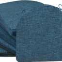 Chair Cushions for Dining Chairs 6 Pack 35D High-Density Foam Seat Cushions for Kitchen Chairs with Ties Non Slip and Removable Cover Chair Pads 16.5" x 16.5" x 2" (Lake Blue)