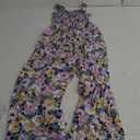 Happy Sailed Jumpsuits for Women Summer Casual Floral Print Sleeveless Jumpsuit High Waist Wide Leg Pant Rompers with Pockets Small