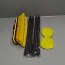 Car Wash Brush with Long Handle, 55'' Vehicles Exterior Washing Supplies, Soft Bristle Scrub Broom for Solar Panel, Boat, RV, Truck, Deck Cleaning, 2 Wax Applicator Pads Included (Yellow)