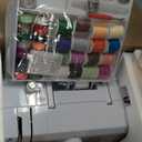 Sewing Machine for Beginners with 20 Pcs Fabric and 32 Pcs Sewing Threads Kit, Portable Sewing Machine with 12 Built-in Stitches, 2 Speed(High-Low Speeds) (Red)