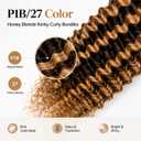 P1B27 Human Hair Highlight Kinky Curly Hair Bundles 16 18 20 inch