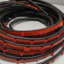 Black Rubber Weather Stripping Door Seal Strip, D Shape Door Weather Seal Strip, Self-Adhesive Soundproofing Frame Insulation Tape for Doors Frame/Window Seal,Blocks Cold Drafts Noise, Size: 33 feet