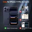 SUPFINE Magnetic for iPhone 17 Pro Case with Screen Protector (Compatible with MagSafe)(Military Grade Drop Protection) Translucent Matte Shockproof with Anti-Fingerprint Phone Cover,Dark Blue