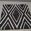 Adabana Outdoor Waterproof Throw Pillow Covers Set of 2 Boho Geometric Pillows Cover for Patio Garden 16 x 16 Inch Black and White