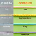 2 x 3 Pack Beginners Crochet Yarn, Yarn for Crocheting Knitting Beginners, Easy-to-See Stitches, Chunky Thick Bulky Cotton Soft Yarn for Crocheting (3x50g) (Gradient Blue)