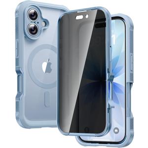 Diaclara Magnetic Designed for iPhone 17 Case 6.3'' [Full Camera Protection] Full Body Bumper,[Compatible with MagSafe] Phone Case w/Built-in Privacy Screen Protector,Blue