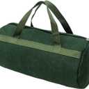 Grill Accessory Storage Bag, 24"" Extra Thick Canvas Grill Utensil Storage Bag, Double Zipper Grill Tool Storage Bag, BBQ Tool Storage Bag Carry Bag for Camping Hiking Barbecue, Dark Green