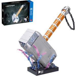 975PCS Thor Battle Hammer Building Blocks Toys,Creative Super Hero Building Set, Best Gift for 6+ Boys, Girls or Adults