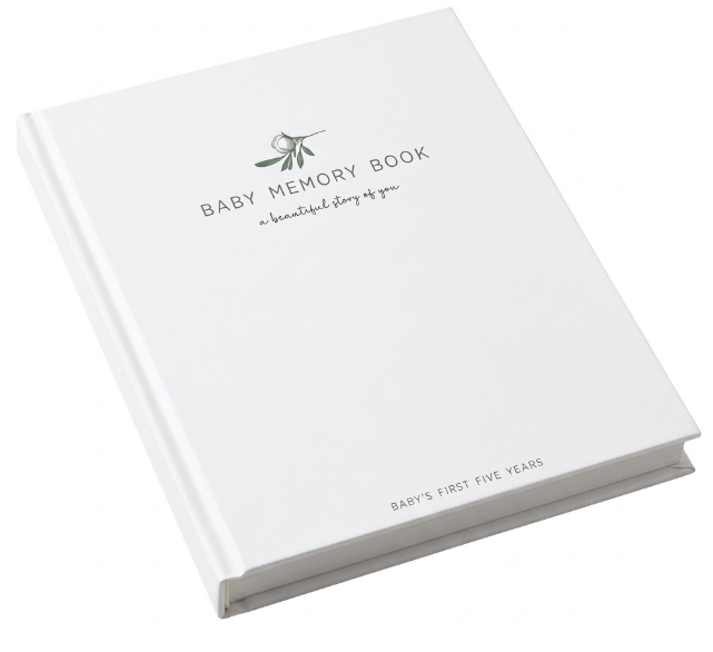 Baby Memory Book for Baby Boy or Girl  Baby Book Keepsake with Ink Pad and Two Personalized Frames  Record Every Event from Birth to Age 5 Gender Neutral Scrapbook  Baby Gifts Gender Neutral