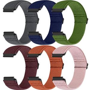 Runostrich Quick Release Nylon Watch Band - Choice of Width - 18mm, 19mm, 20mm, 22mm, 24mm Elastic Watch Straps Adjustable Stretchy Solo Loop Sport Nylon Replacement Wristband for Women Men, 5.3 inches