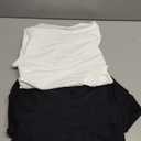 OQQ Womens 2 Piece Shirts Short Sleeve Crew Neck Ruched Stretch Fitted Tee Shirts Crop Tops SizeM