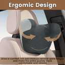 Premium U-Shaped Car Headrest Pillow, Memory Foam Neck Support for Driving & Travel, Breathable Cover, Universal Fit for SUV/Sedan/Truck (Gray- 1 Pack)