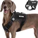 Tactical Dog Harness for Large Dogs,No Pull Military Dog Vest with Handle,Reflective Heavy Duty Pet Harness for K9 Working Walking Hiking Training Black XL