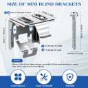 Jetec 6 Pieces Mini Blind Brackets for Window Blinds, with Screws (1.38 x 1.18 Inches)