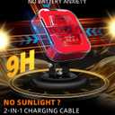 Solar Wireless Trailer Lights Kit, Magnetic LED Tow Lights with Brake Turn Tail Light Modes, 100FT Remote Signal, USB-C Rechargeable, IP67 Waterproof with Safety Rope for Boat Truck RV