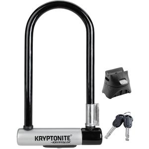 Kryptonite Kryptolok Standard Bike U-Lock, Heavy Duty Anti-Theft Bicycle U Lock, 12.7mm Shackle with Mounting Bracket and Keys, High Security Lock for Bicycles Scooters,Black
