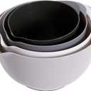 BoxedHome Classic Mixing Bowl Set, BPA Free Plastic, Microwave and Dishwasher Safe (Set of 4, Grey),3.5 quarts