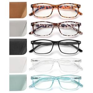 JOLISU 5 Pack Reading Glasses For Women,Spring Hinges, Sturdy and Durable (0.50)