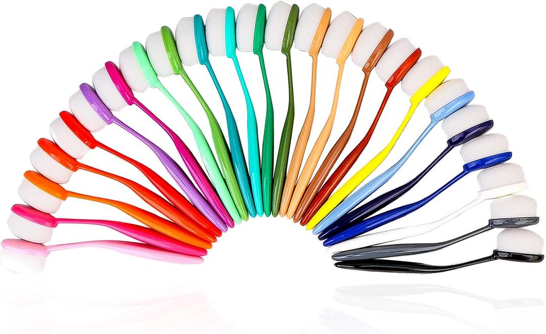 Yoseng 24 Pcs Ink Blending Brushes for Card Making, Ergonomic Craft Blending Tools with Color-Coded Handles for Scrapbooking, Stenciling, and Painting,0.85 Inch Brush Head