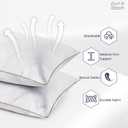 puredown Goose Feathers and Down Pillow with Diamond Quilting with 100% Cotton Cover, Pack of 1, Standard Size
