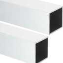 MECCANIXITY Aluminum Square Tubing,1.97"x1.97"x16" Long 0.08" Wall Thick 6063 Aluminum Square Tube Seamless Structural Metal Profile Hardware for Construction DIY Home Decor Furniture 2pcs
