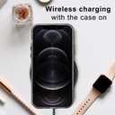 Butterfly Case for iPhone 12 Pro Case Cute Black and White Butterflies Print Pattern Design Phone Cases with Screen Protector for Women Girls Translucent Matte Slim Protective Cover