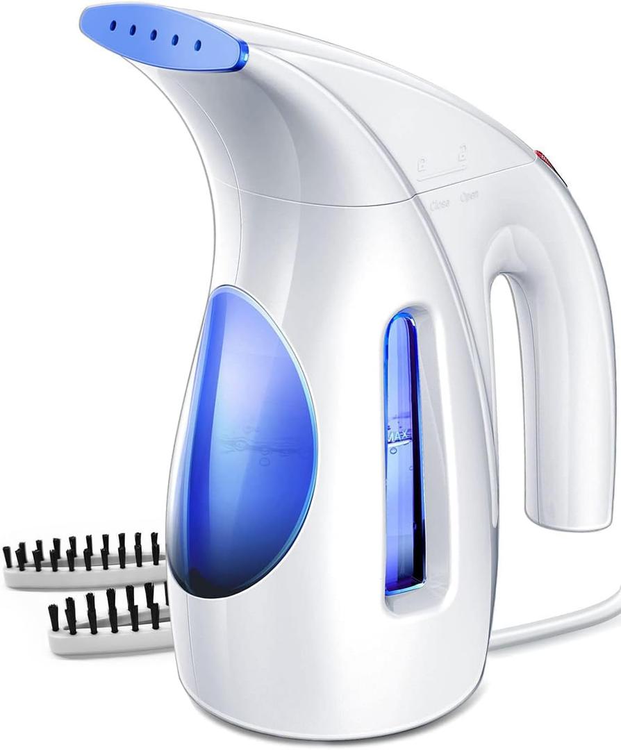 HiLIFE Steamer for Clothes, Portable Handheld Design, 240ml Big Capacity, 700W, Strong Penetrating Steam, Removes Wrinkle, for Home, Office(ONLY FOR 120V) (Blue)