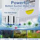 225 GPH Turtle Tank Filter for 10-40 Gallon, Turtle Filter Low Water Level Available, Aquarium Filter with 2-Stage Waterfall Bio-Filtration, Fish Tank Filters for Shrimps, Amphibians, Turtle Tank