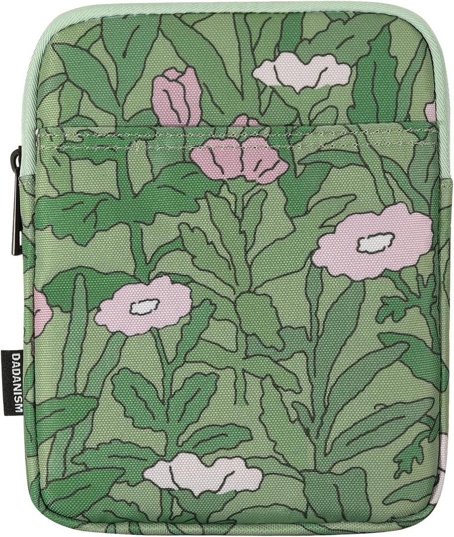 Dadanism 6-7" Padded Sleeve for 7" Kindle Colorsoft Signature Edition and All-New Kindle Paperwhite, Protective Sleeve Pouch Bag Carrying Case for 6" Kindle/ Kindle Oasis/ Kobo E-Reader, Papaver Rhoeas