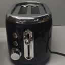 Mueller Retro Toaster 2 Slice with 7 Browning Levels and 3 Functions: Reheat, Defrost & Cancel, Stainless Steel Features, Removable Crumb Tray, Under Base Cord Storage, Black