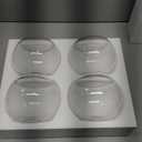 YOUEON 4 Pcs Small Glass Bubble Bowl Vases 6" W x 4.5" H, Round Floating Candle Holders, Glass Terrarium Bowls, Globe Flower Vase Centerpiece for Wedding Event Home Decor