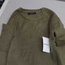 Forever 21 Women's Notched Cropped Sweater (Medium, Green)