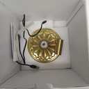 KDG Cordless Portables Table Lamp, LED Fabric Shade Small Desk Lamps, 4000mAh Battery Powered Lighting, 2700K Step less Dimmable Light for Living Room, Dining Room, Bedroom, Bedside (Bronze)