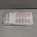 BTArtbox Press On Nails Short - Pink Ombre Almond Press On Nails with Glue for Women, Opaque Soft Gel Glue On Nails in 16 Sizes - 32 Stick On Nails Kit, Love Letter