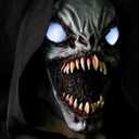 Wellinology Monster Eyes Light Up Mask Halloween Scary Led Mask, Latex Creepiest Full Head Realistic Horror Zombie Ghost Devil Cosplay Costume Mask Party Props