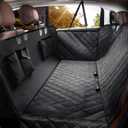 Dog Car Seat Cover for Back Seat,100% Waterproof Scratch Proof Nonslip Seat Cover,600D Heavy Duty Scratch Soft Dog Hammock for Car for Cars Trucks and SUVs Black