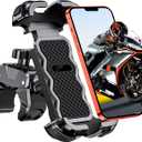 Babacom Porta Cellulare Moto, [Ultra Stabile & 1S Blocco Rapido] Porta Cellulare Bici per Universale Manubrio, 360° Rotabile Supporto Telefono Moto Compatibile con iPhone/Galaxy 4.7"-6.8" Smartphone